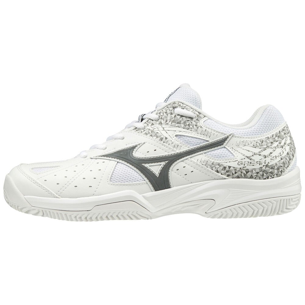 Womens Mizuno Break Shot 2 CC Tennis Shoes White/Black/White Philippines (IDUQZN235)